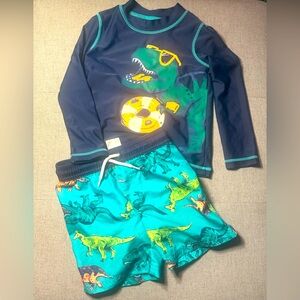 Carter’s 2 piece dinosaur swim set - 3T